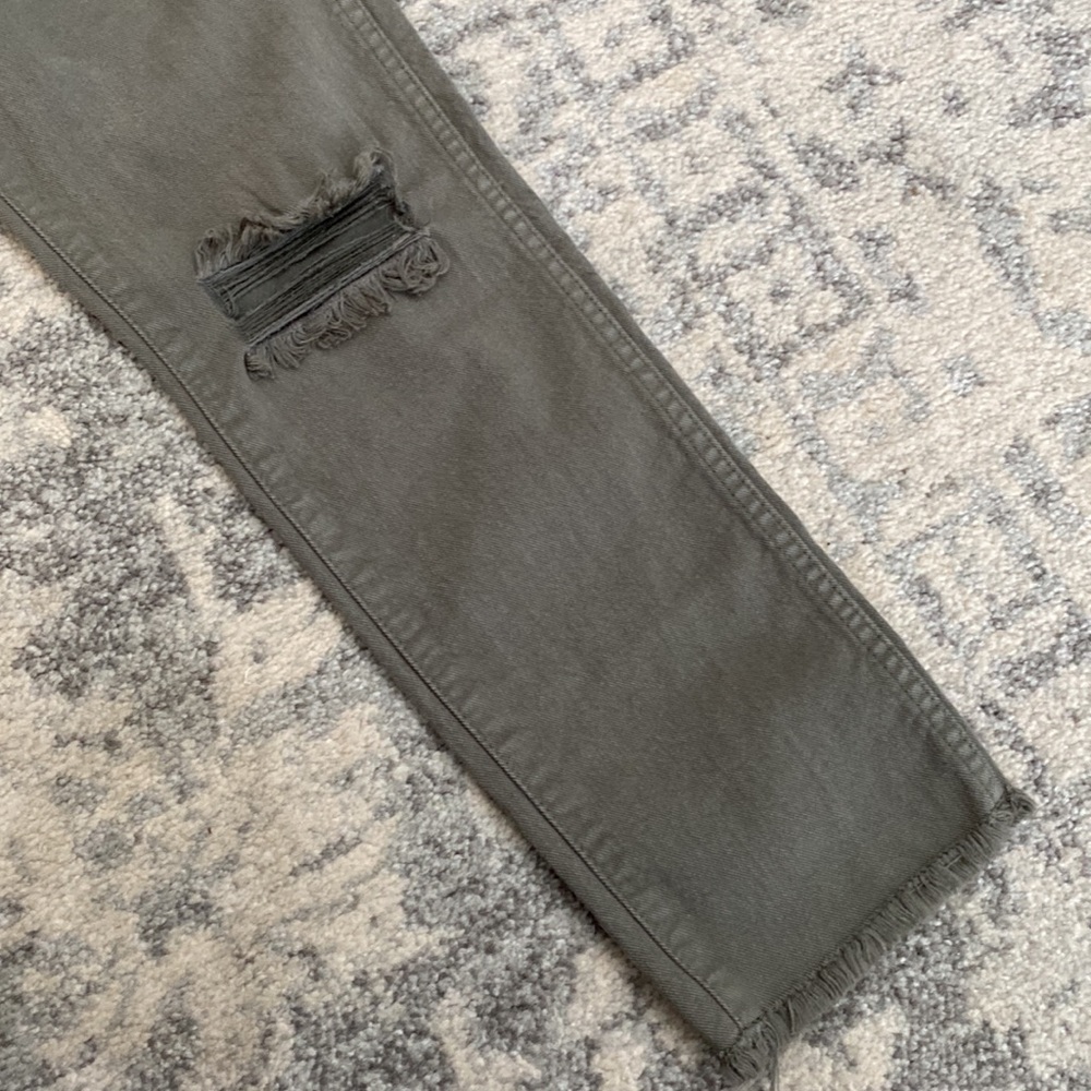 7 for ALL MANKIND MILITARY GREEN DENIM JEANS SZ 27 like new - Picture 7 of 8